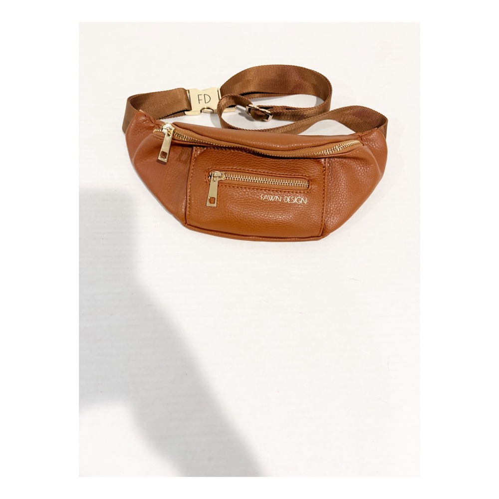 Fawn Design The Fawny Pack Brown Vegan Leather Waist Bag Belt Bag Sling - Picture 1 of 3